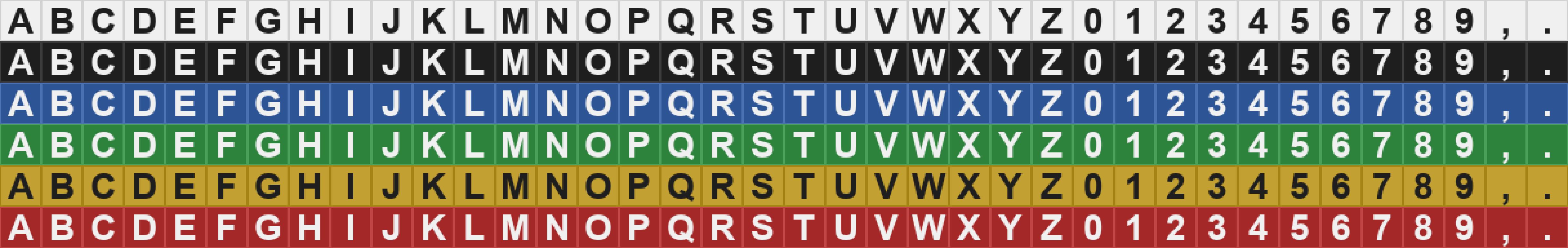 All letter block textures