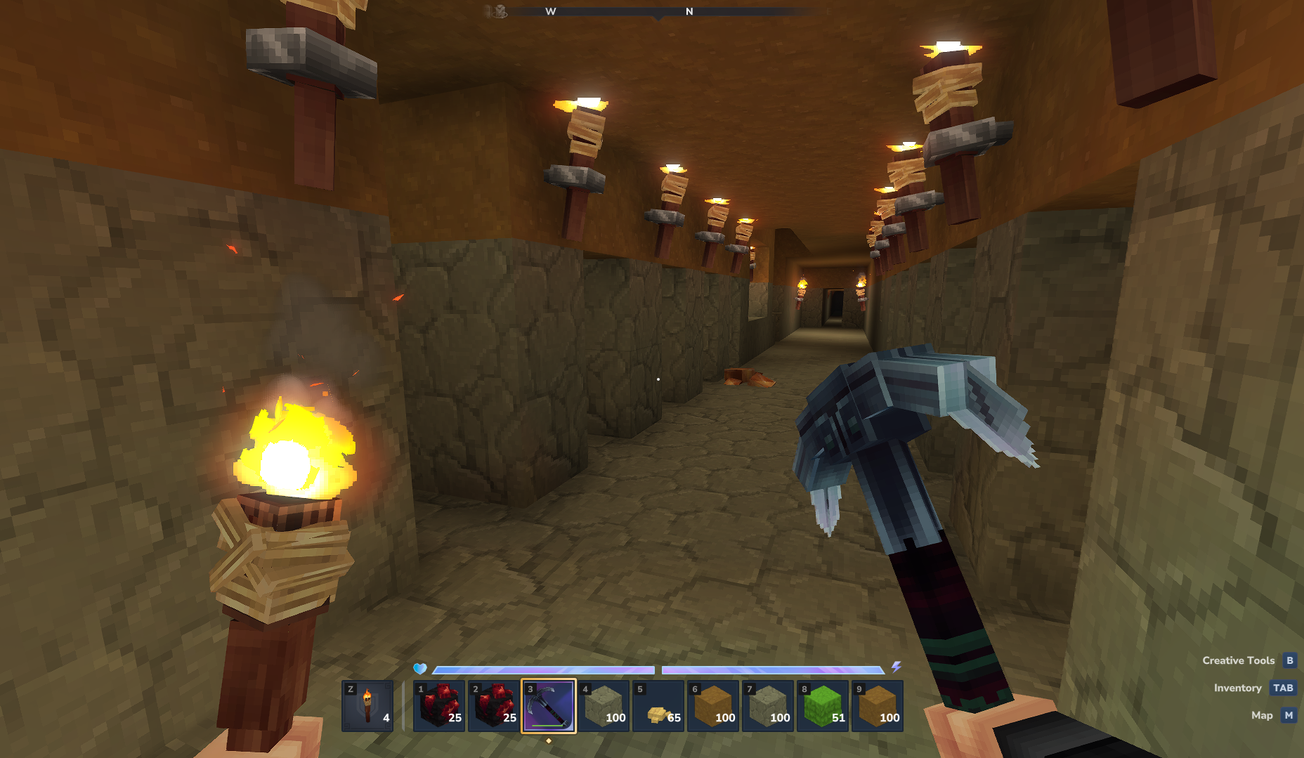Tunnel mining in action
