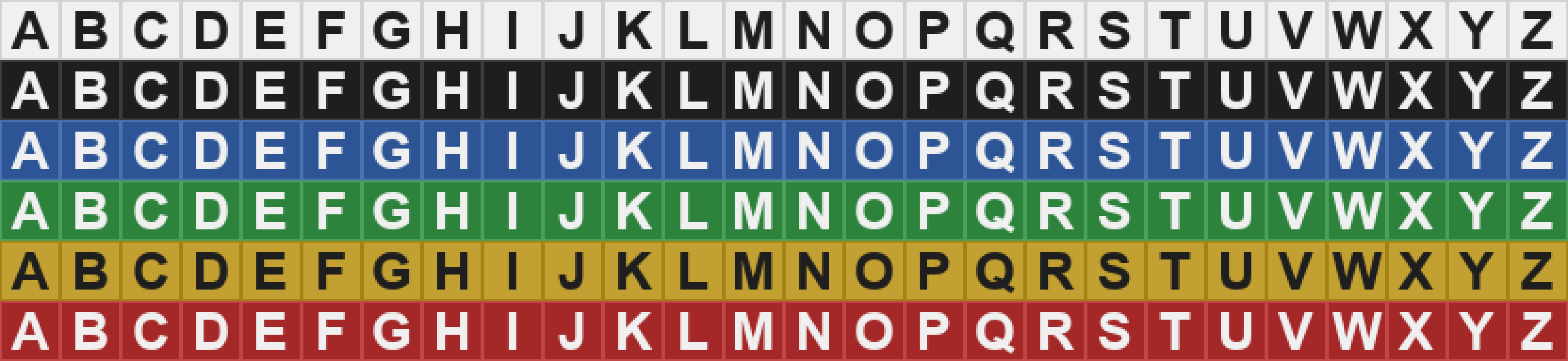 All letter block textures